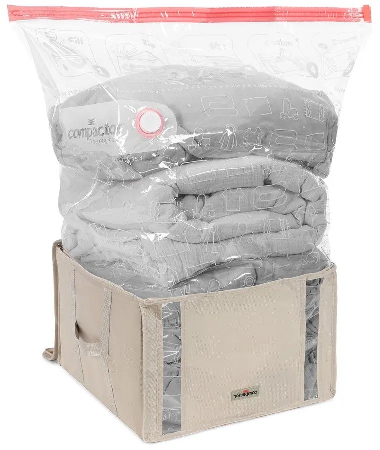 Вакуумна текстилна кутия за съхранение на дрехи 42x40x25 cm Life – Compactor