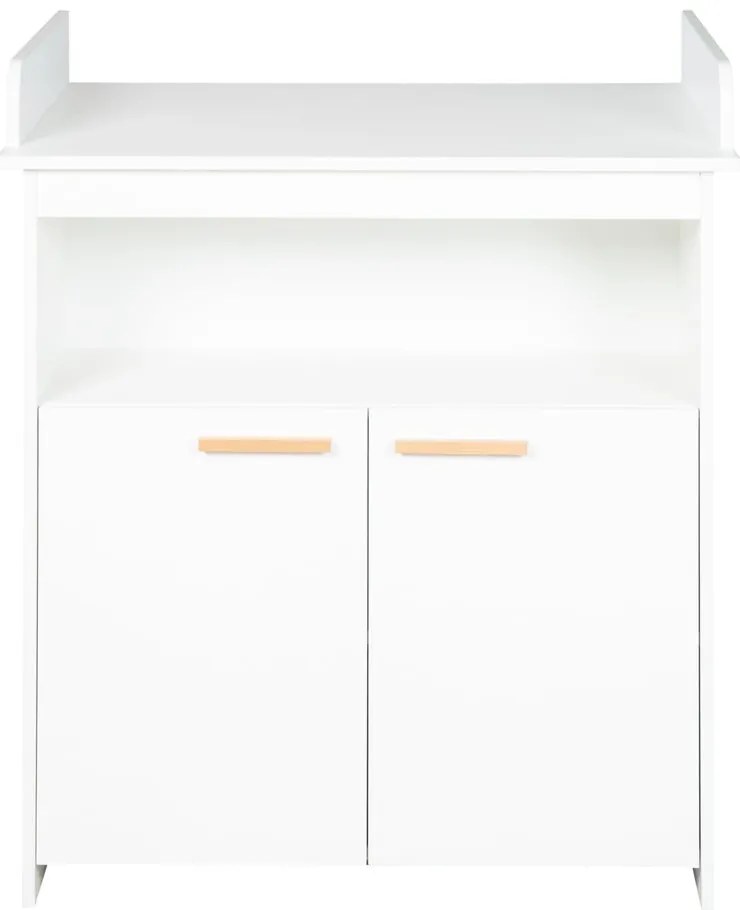 Бял детски скрин с маса за преповиване 88x98x75 cm Anton – Roba