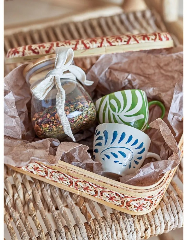 Глинена чаша в бяло и синьо 240 ml Heikki – Bloomingville