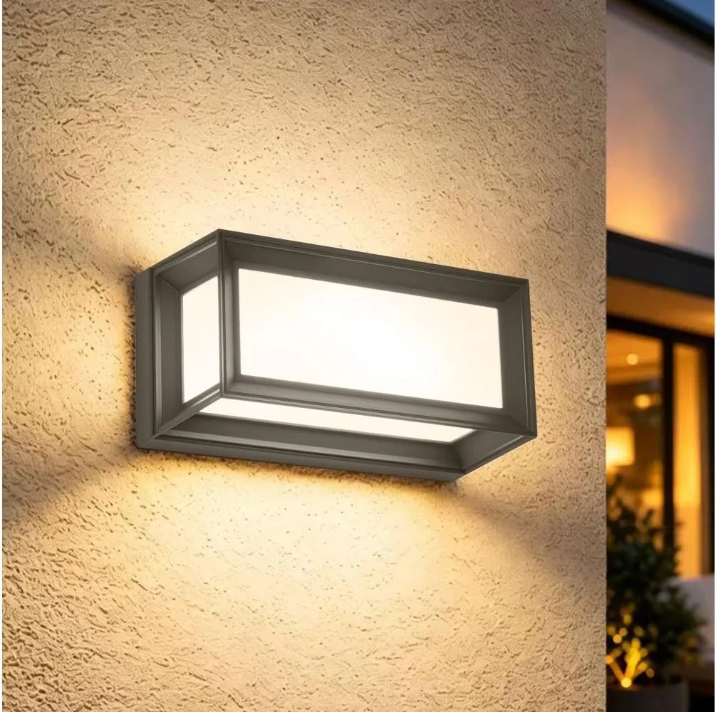 Brilagi - LED външен стенен аплик PARKER LED/12W/230V 3000/4500/6000K антрацит IP44