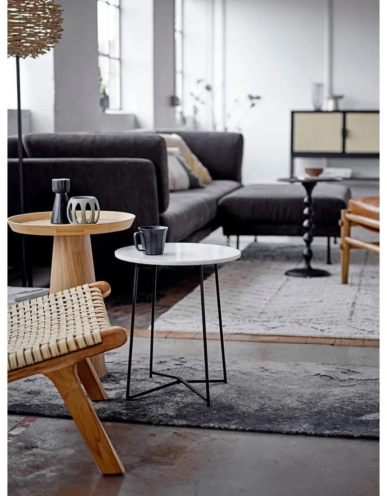 Кръгла странична масичка от декор от дъб ø 44 cm Luana – Bloomingville