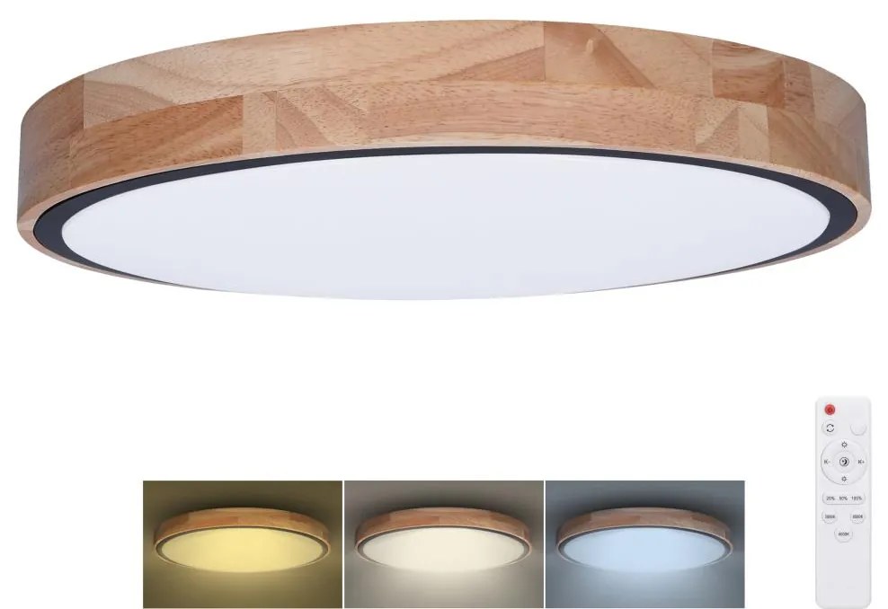 Solight WO8005 - LED Димируема лампа IRON OAK LED/48W/230V 3000-6500K Ø 40 см + д.у.