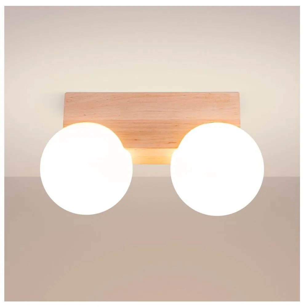 Sollux SL.1683 - Плафон BULBO 2xG9/8W/230V бук/бял