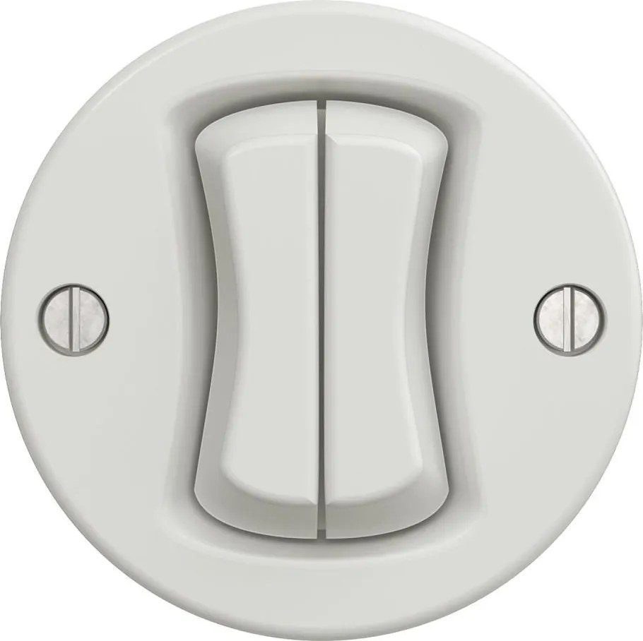 Kliklap - Ретро серийен ключ без рамка №5, керамичен, бял