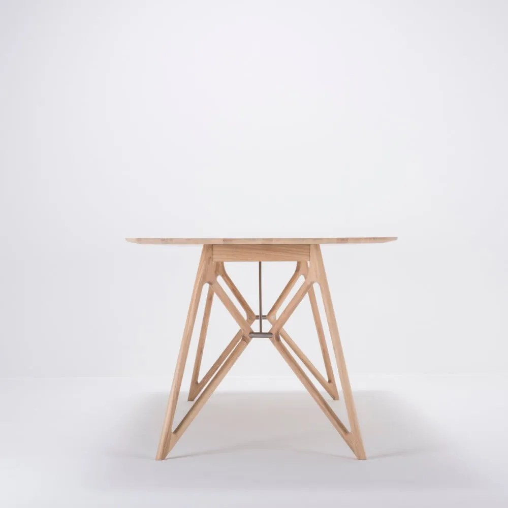 Трапезна маса с дъбов плот 220x90 cm Tink - Gazzda