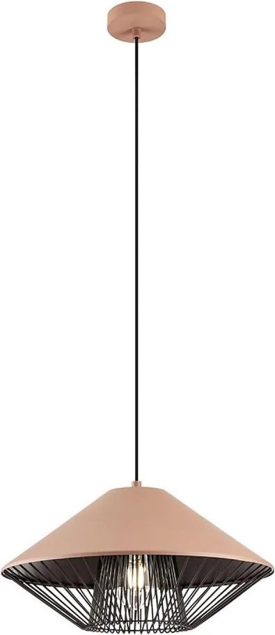 Redo 01-3005 - Полилей на кабел GRILL 1xE27/42W/230V Ø 39,6 cm черно/кафяво