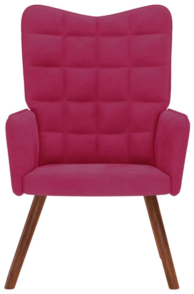 4016815 vidaXL Релакс стол, виненочервен, кадифе