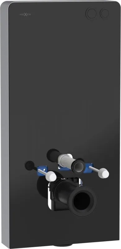 Mexen Tex Air G стенен пневматичен монтажен комплект за WC, черно стъкло - 61150A-70