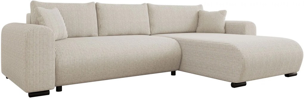 Ъглов диван Merkos I-Кремаво