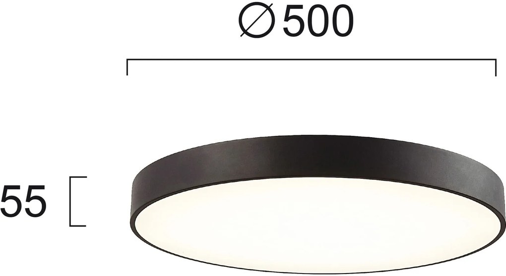 таванна светлина Viokef Madison-Диаметър: 50 См.-Черен