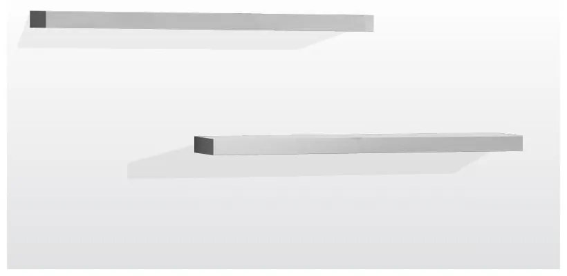 Бели детски етажерки в комплект от 2 броя Lara - Vipack