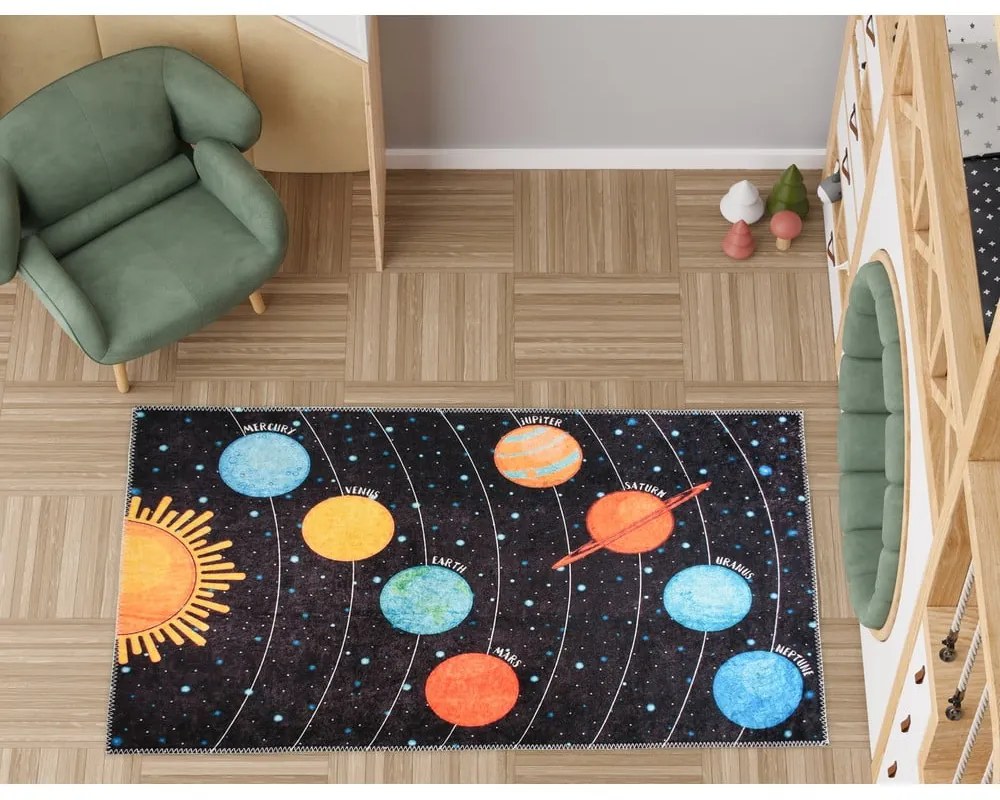 Детско килимче за игра подходящо за пране 80x120 cm Solar System – Vitaus