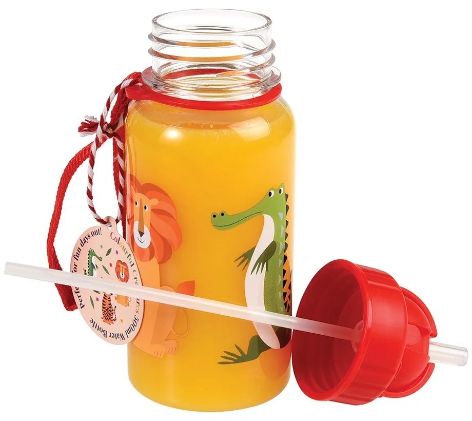 Червена тританова детска бутилка 500 ml Colourful Creatures – Rex London