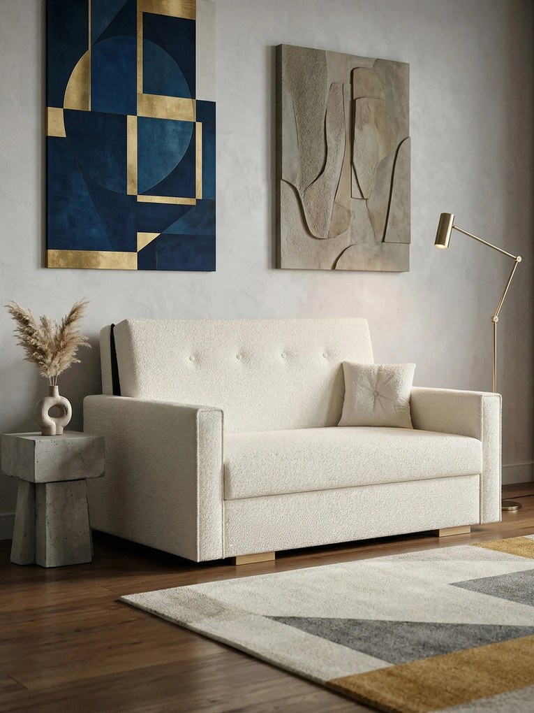 Диван Viva Sonic II двуместен-Бял