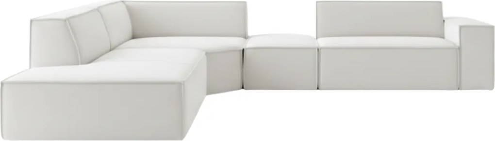 Ъглов диван Fubu L–Екрю–Ляв