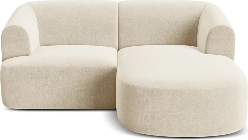 Бежов кадифен ъглов диван (десен ъгъл) Campi – Cosmopolitan Design