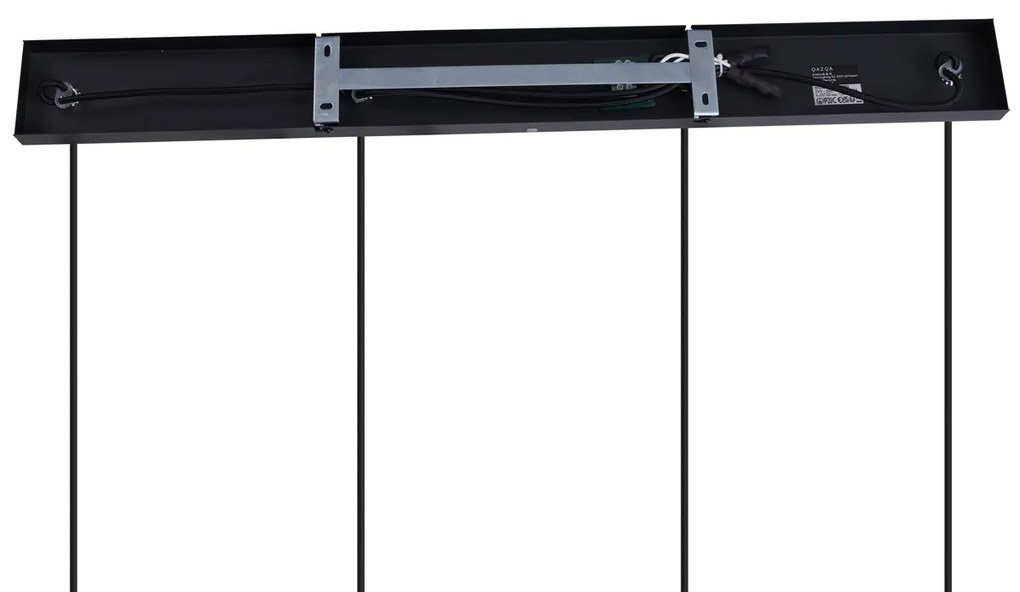 Модерен висящ полилей черен с димно стъкло 4-светлинен - Dame