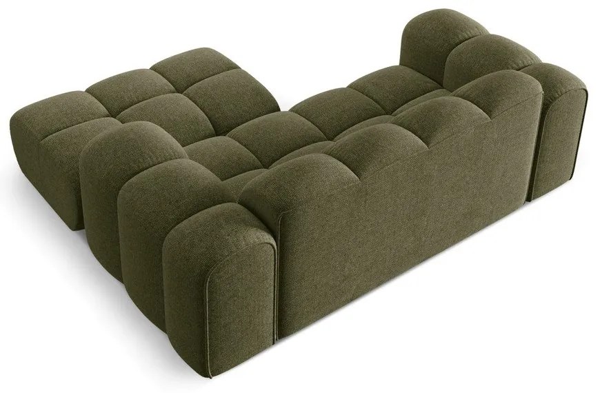 Зелен шенилов ъглов диван (десен ъгъл) Treno – Cosmopolitan Design