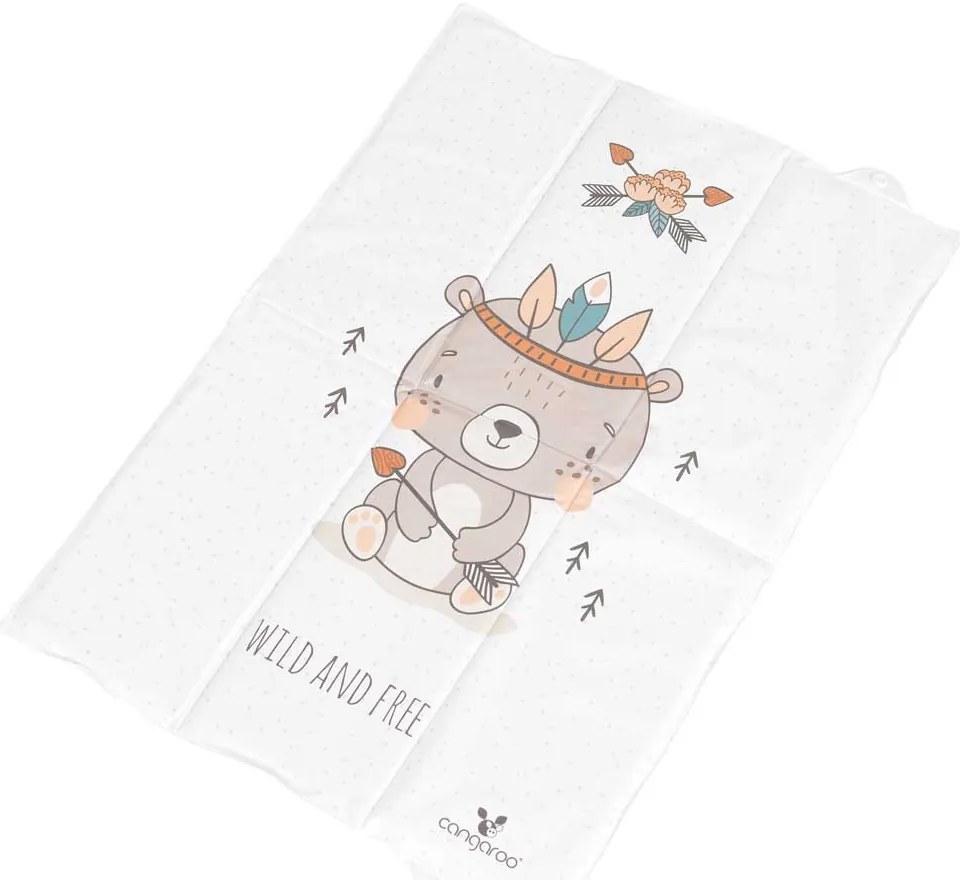 CANGAROO Сгъваема подложка за повиване 60х40 см WILD AND FREE BEAR