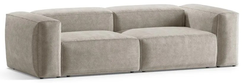 Бежов диван от рипсено кадифе 264 cm Bergano – Cosmopolitan Design