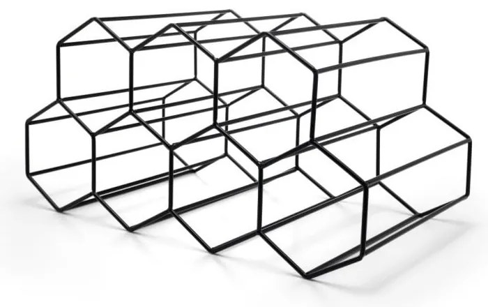 Черна метална стойка за вино - Leopold Vienna