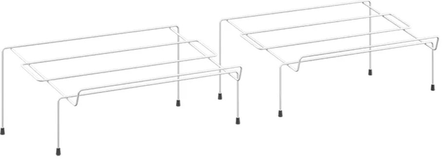Комплект от 2 бели стойки за обувки от неръждаема стомана Cipok - Metaltex