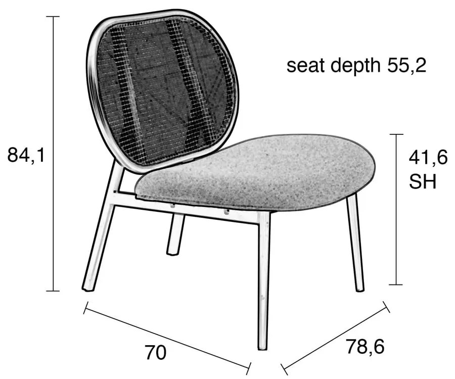 Розово-кафяв фотьойл Spike - Zuiver