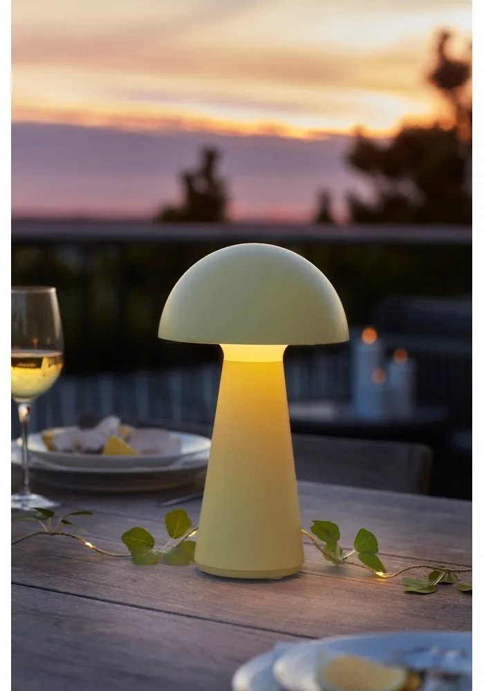 Жълта LED настолна лампа с дистанционно управление (височина 28 cm) Sam – Sirius