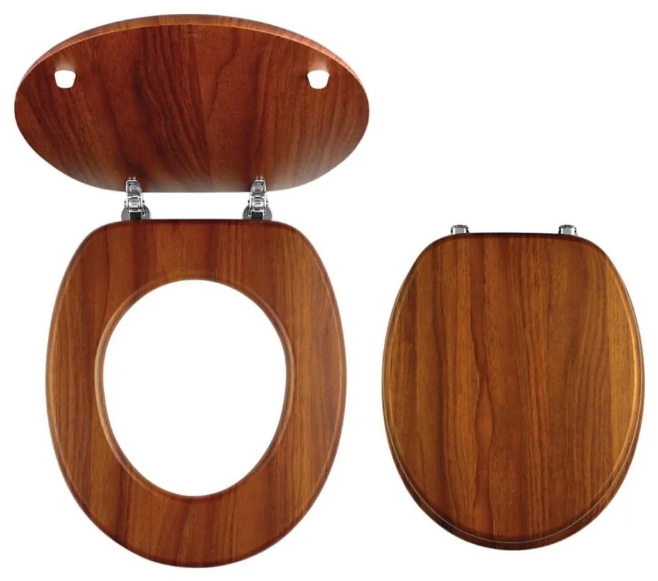 FERRO - Тоалетна седалка MDF, дъбов декор