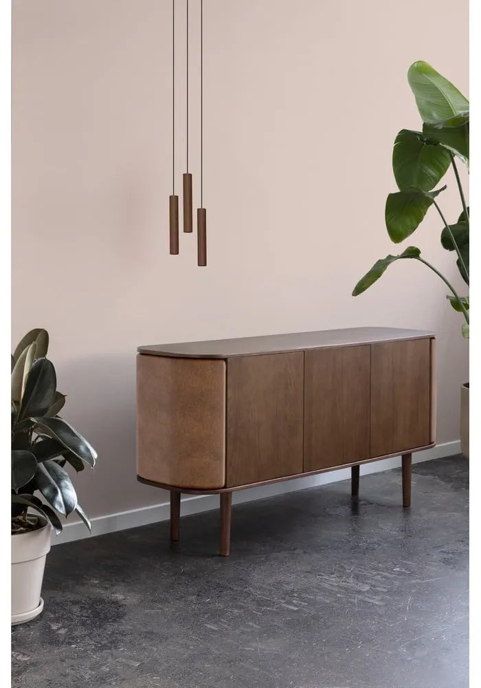 Нисък скрин в сиво-кафяво от дъб 150x75 cm Treasures - UMAGE