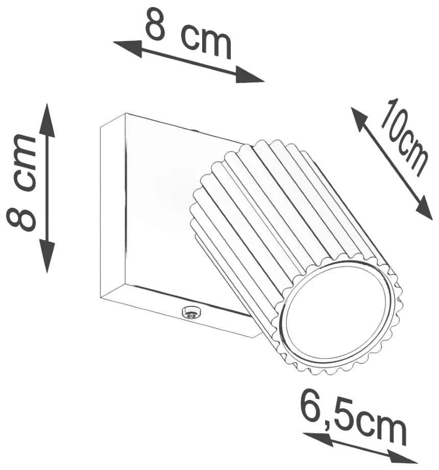Бял прожектор 8x16 cm Gleam – Sollux