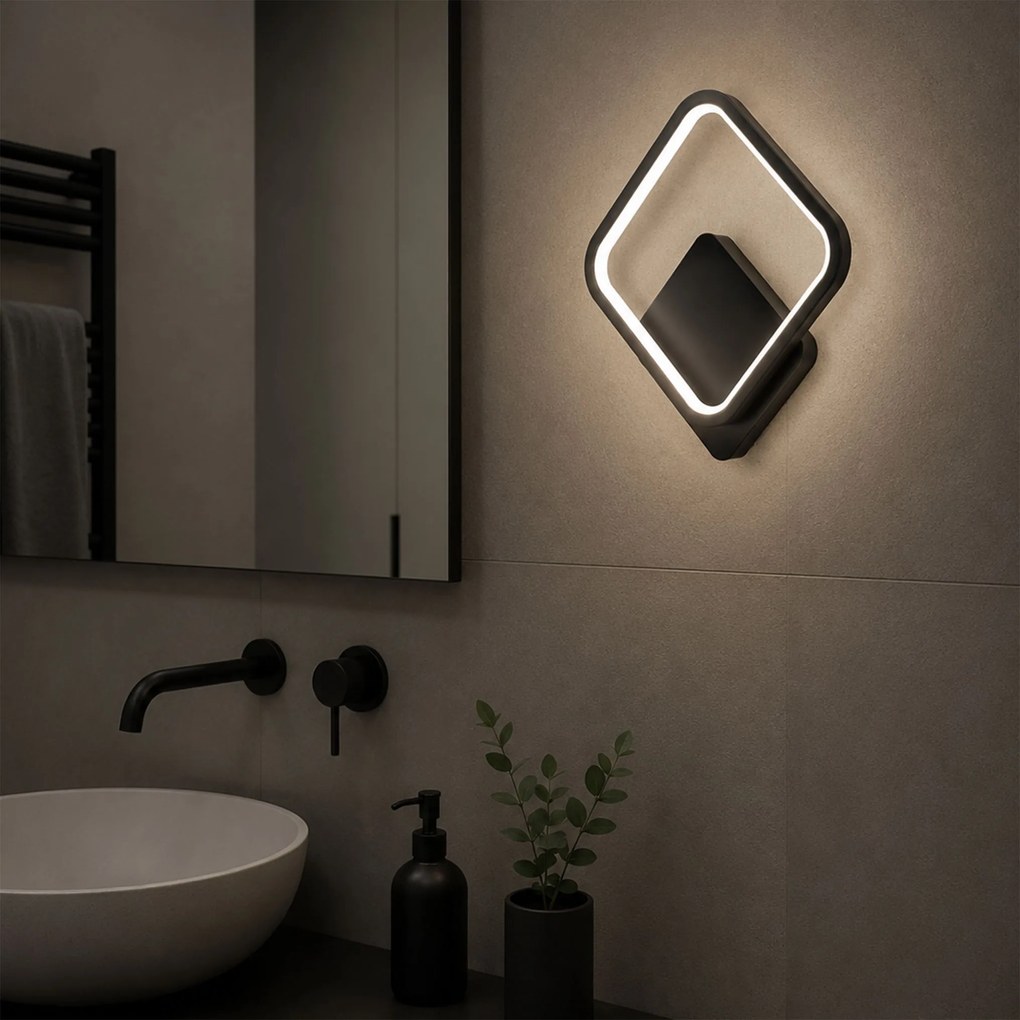 LED аплик LHJ122-W Черен