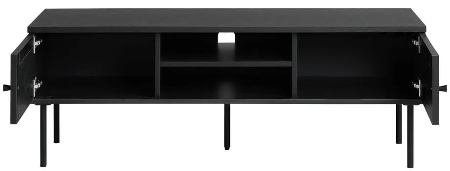 Черна маса за телевизор от дъб 120x43 cm Pensacola - Unique Furniture