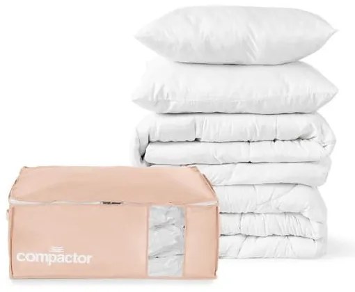 Вакуумни пластмасови кутии за съхранение на дрехи в комплект 3 бр. 65x45x27 cm Pink Edition – Compactor