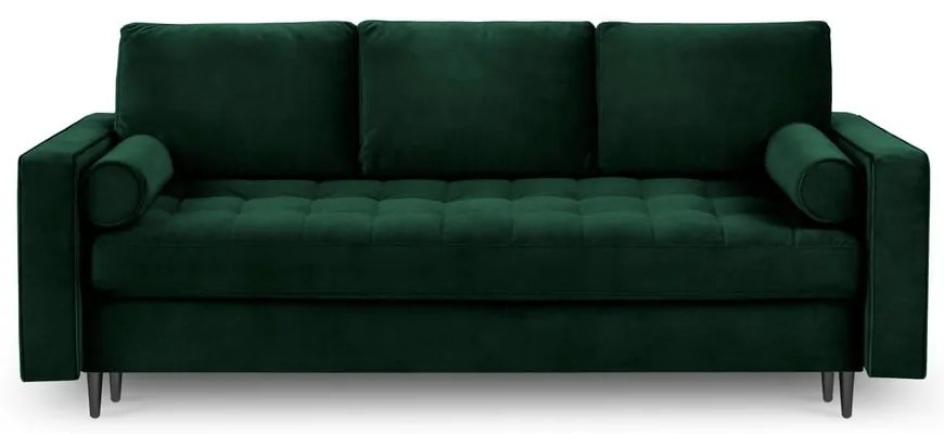 Разтегателен диван от зелено кадифе Santo - Milo Casa