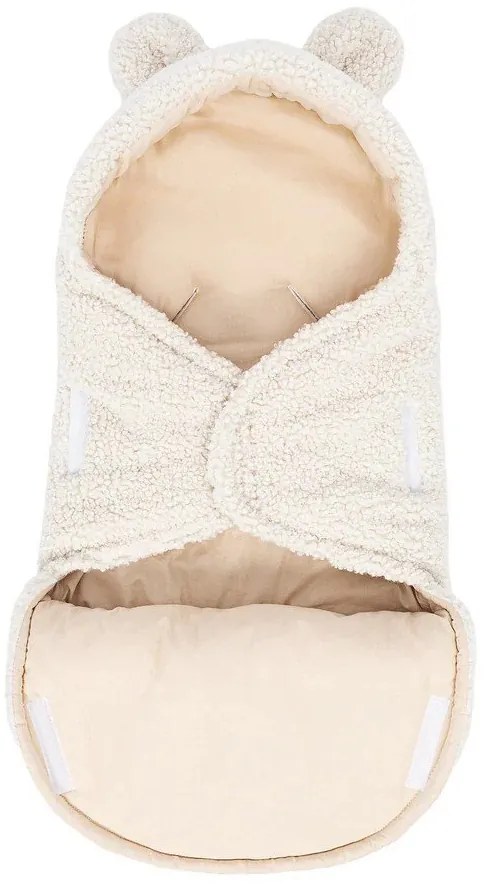 Кремаво бебешко одеяло от шерпа 45x80 cm – Meowbaby