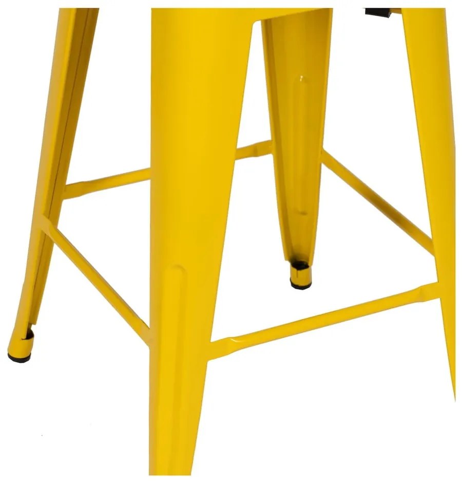 Жълти метални бар столове в комплект 2 бр. (височина на седалката 61 cm) – Ixia