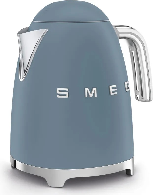 Електрическа кана SMEG KLF03SBMEU, 2400 W, 1.7 л, 360° основа, Матово покритие, Буреносно синьо