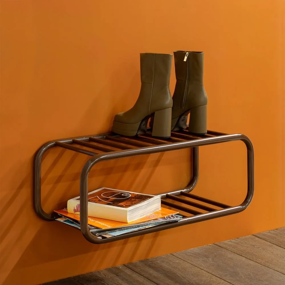 Тъмнокафява метална висяща стойка за обувки 72x28x35 cm Retro – Spinder Design