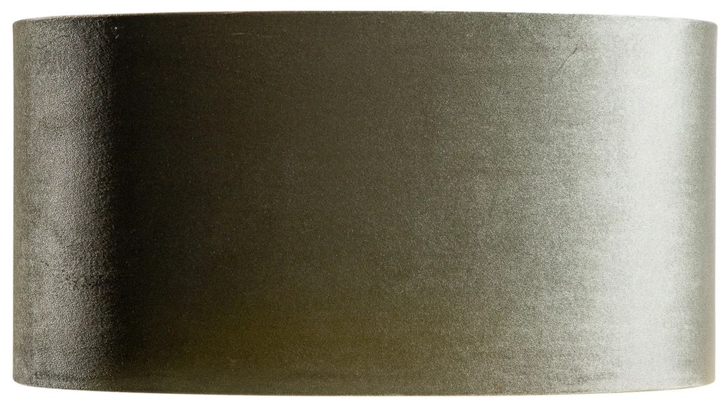 Кадифена абажура зелена със златно вътрешно покритие овална 50/33/25