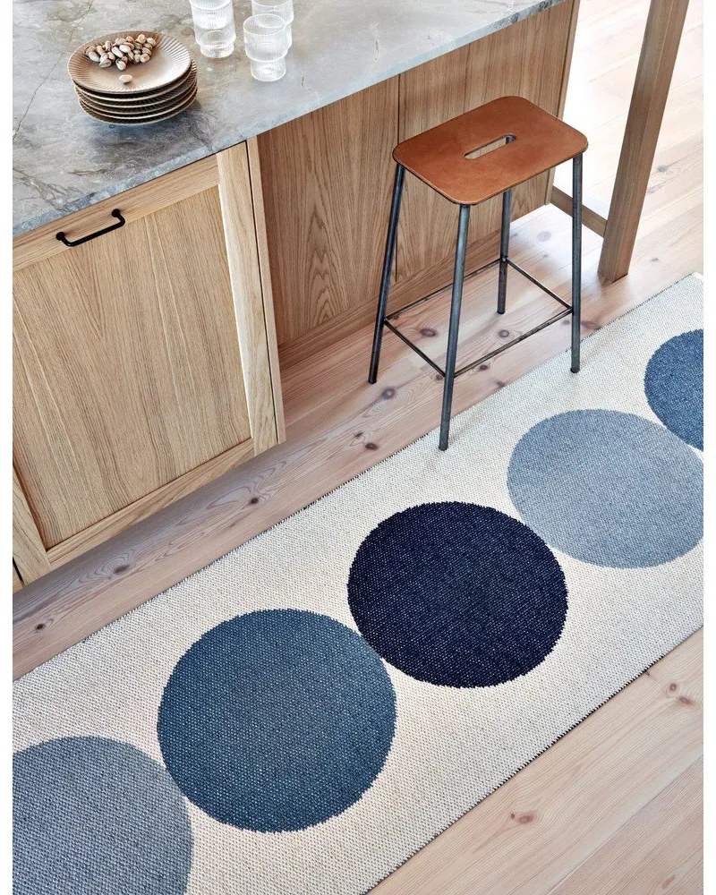 Синя и кремава пътека за открито и закрито 70x280 cm Otto Sky – Pappelina