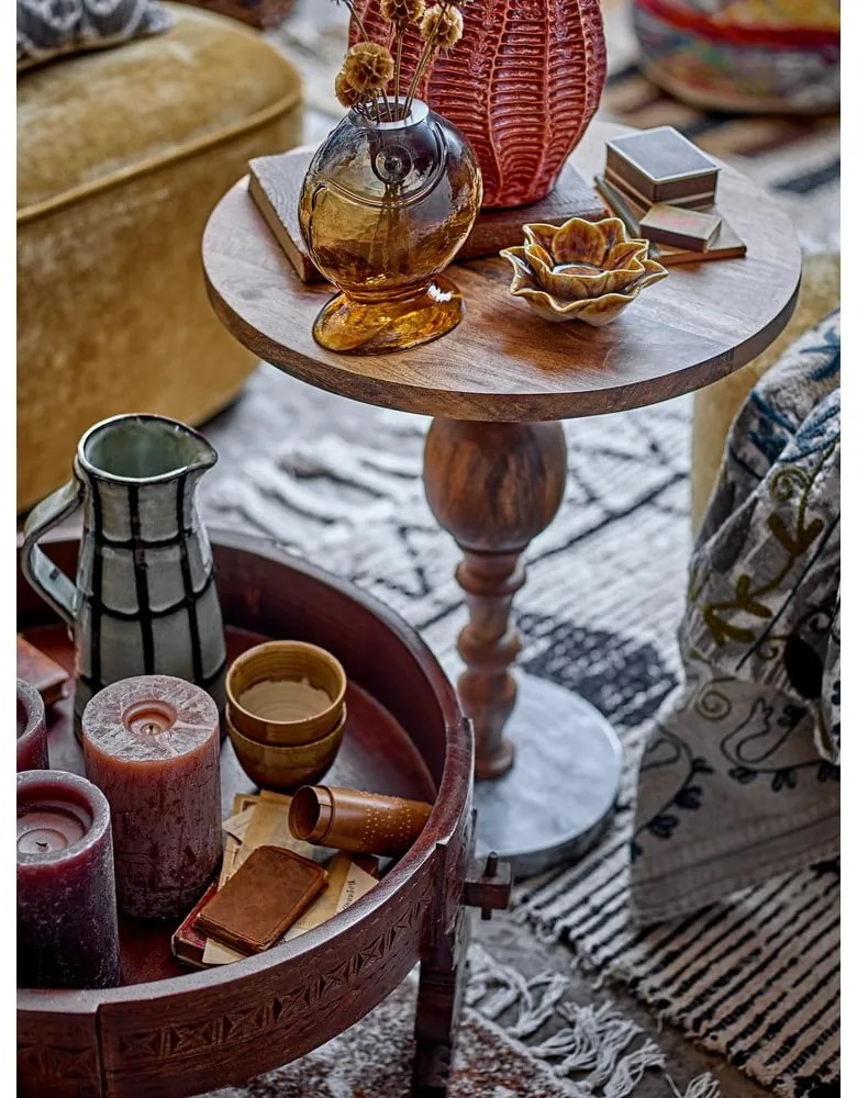 Табуретка в бежов и тъмнокафяв цвят Paloma – Bloomingville