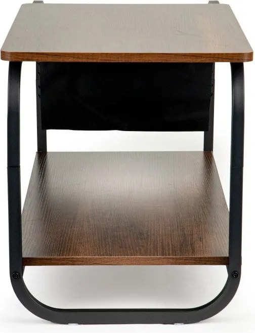 Холна маса с поставка за списания, Modernhome, 2 Mdf нива, метална конструкция, лофт стил