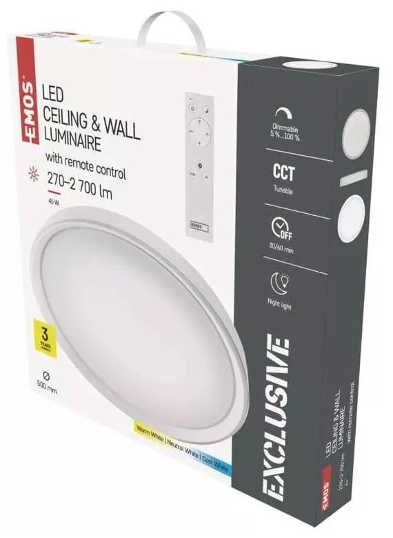 Бяло LED осветление за таван с дистанционно управление Ilvi - EMOS