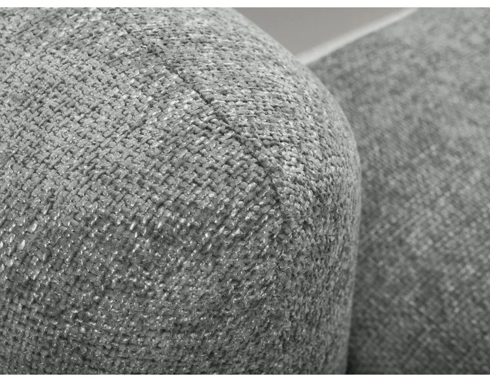 Сив шенилов разтегателен ъглов диван с място за съхранение (десен ъгъл) Mele – Makamii