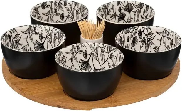 Сет за мезета Secret de Gourmet White Floral, 7 части