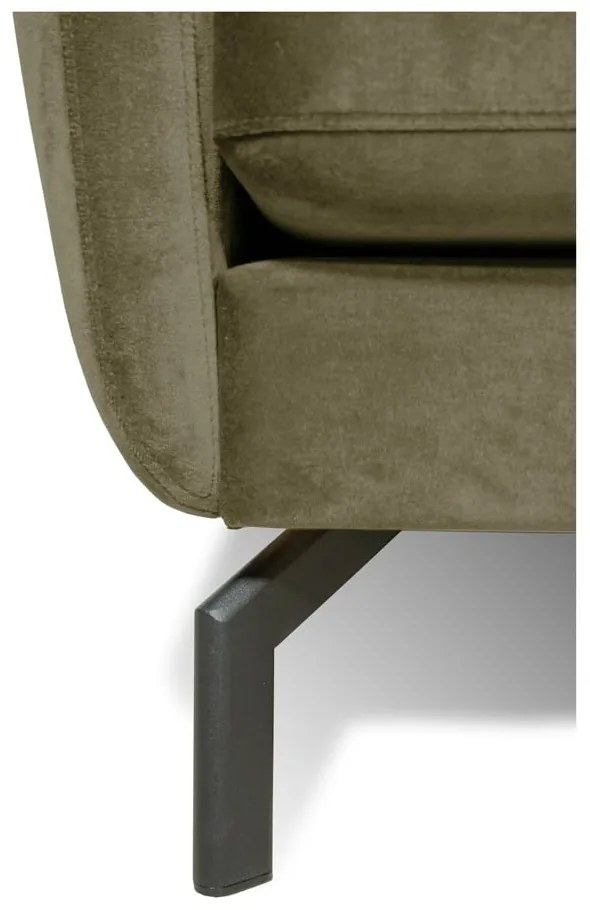 Ъглов диван от зелено кадифе (ляв ъгъл) Magic - Scandic