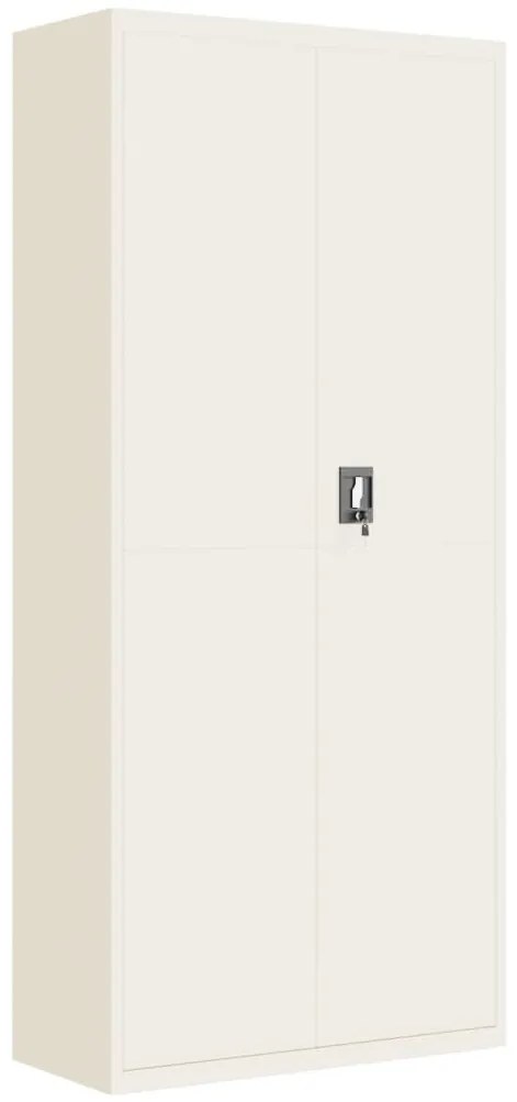 339760 vidaXL Шкаф за папки бял 90x40x200 см стомана