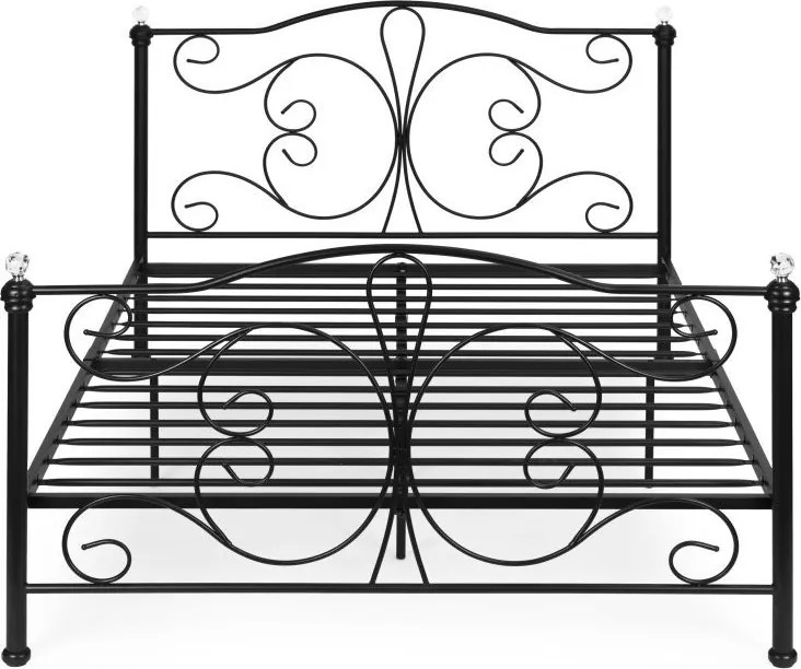 Модерно метално легло със стабилна рамка и висока табла Ширина: 160 см Дължина: 200 см