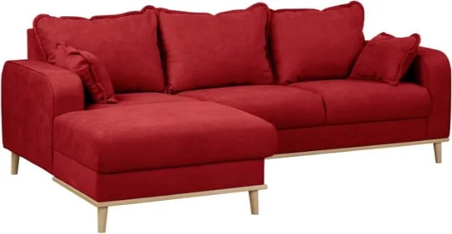 Червен ъглов диван (ляв ъгъл) Beata - Ropez